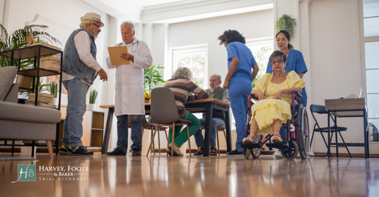 Image of nursing home staff and patients