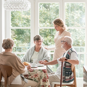 Group of Seniors around a table